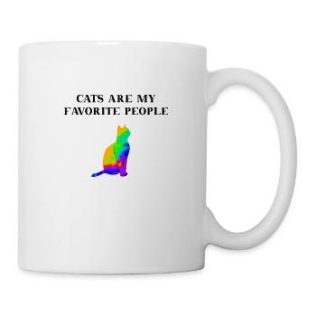Les chats sont mes personnes préférées idée de cadeau de chat - Mug blanc - blanc - Droite
