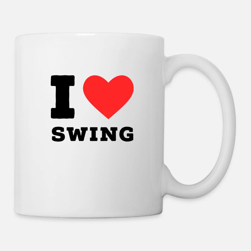 I love swing - Mug - white