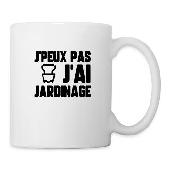J’peux pas j’ai jardinage - Mug blanc - blanc - Droite