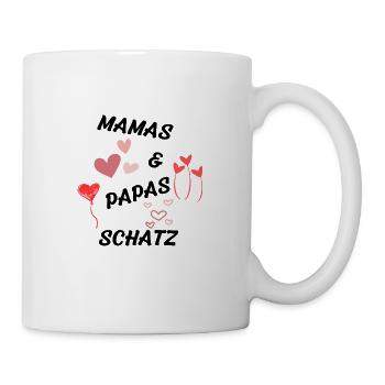 Mamas und Papas Schatz - Tasse - Weiß - Rechts