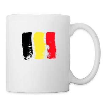 Belgium Flag Vintage Belgian Flag Used Look - Mug - white - Right