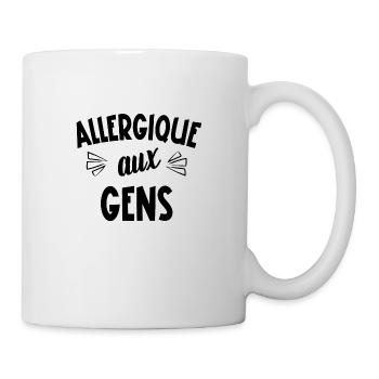 allergique aux gens - Mug blanc - blanc - Droite