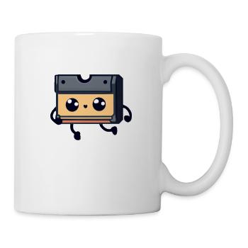 Hüpfende glückliche Anime-Kassette, kawaii! - Tasse - Weiß - Rechts