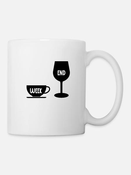 Wochenende - Tasse - Weiß