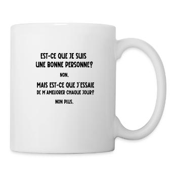 bonne personne - Mug blanc - blanc - Droite