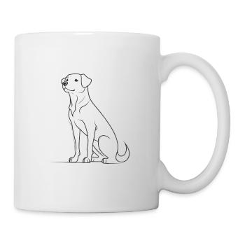 Lignes d’élégance pour chien - Mug blanc - blanc - Droite