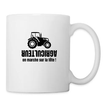 Farmer, farmer, tractor - Mug - white - Right