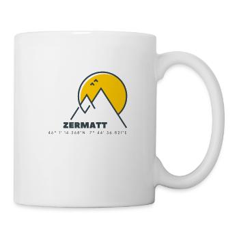 Minimalistisches Zermatt-Logo - Tasse - Weiß - Rechts