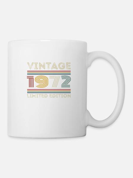 1972 Anniversaire 1972 Retro 1972 Cadeau 1972 - Kop/krus - hvid