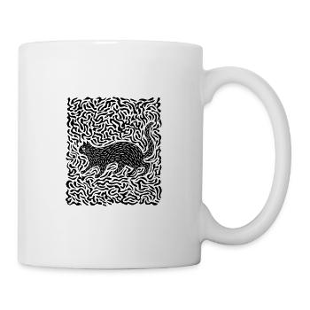 Chat Noir Psychédélique 3 - Mug blanc - blanc - Droite