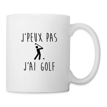 J'peux pas j'ai GOLF - Mug blanc - blanc - Droite