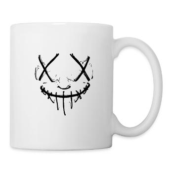 böse Horror Maske Purge Optik Halloween Gesicht - Tasse - Weiß - Rechts