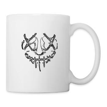 böses Horror Gesicht (Purge Optik) Halloween Maske - Tasse - Weiß - Rechts