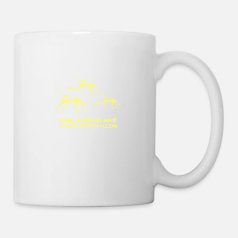 A cockroach comes seltem alone - Mug - white