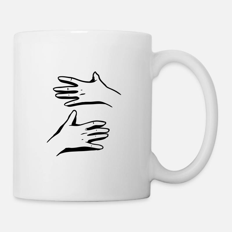 Umarmung - Tasse - Weiß