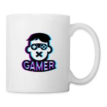 GAMER FIGURE TRICOLOR TECHNO STYLE - FASHION 2021 - Tasse - Weiß - Rechts