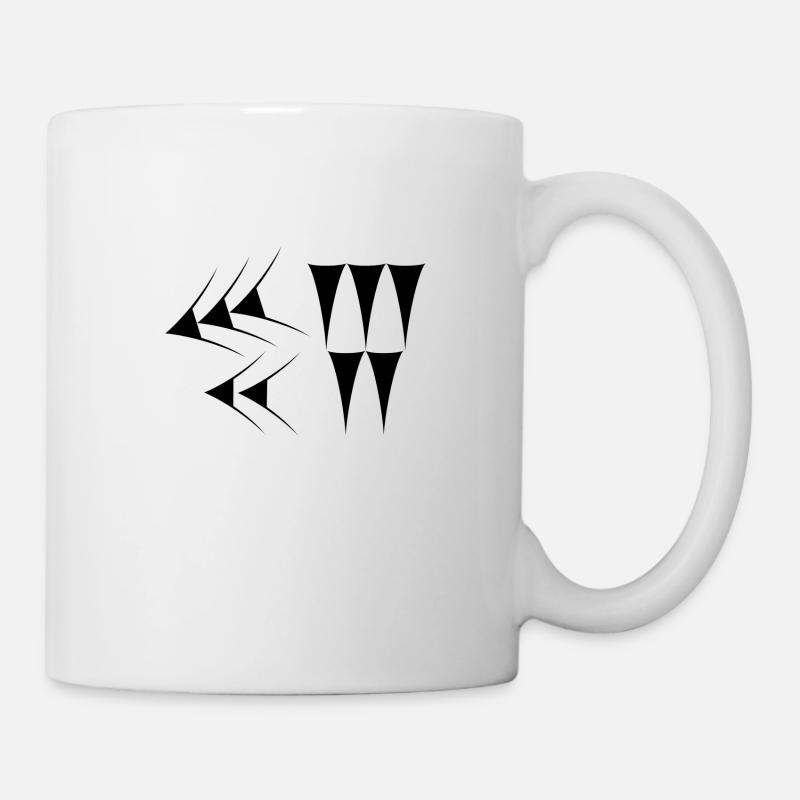 55. Geburtstag - Keilschrift Stil - Tasse - Weiß