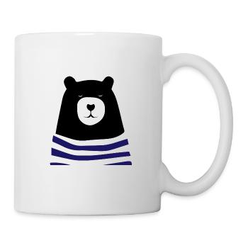 Ours en pull - Mug blanc - blanc - Droite