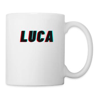 Luca lettering NEW trendy name - Mug - white - Right