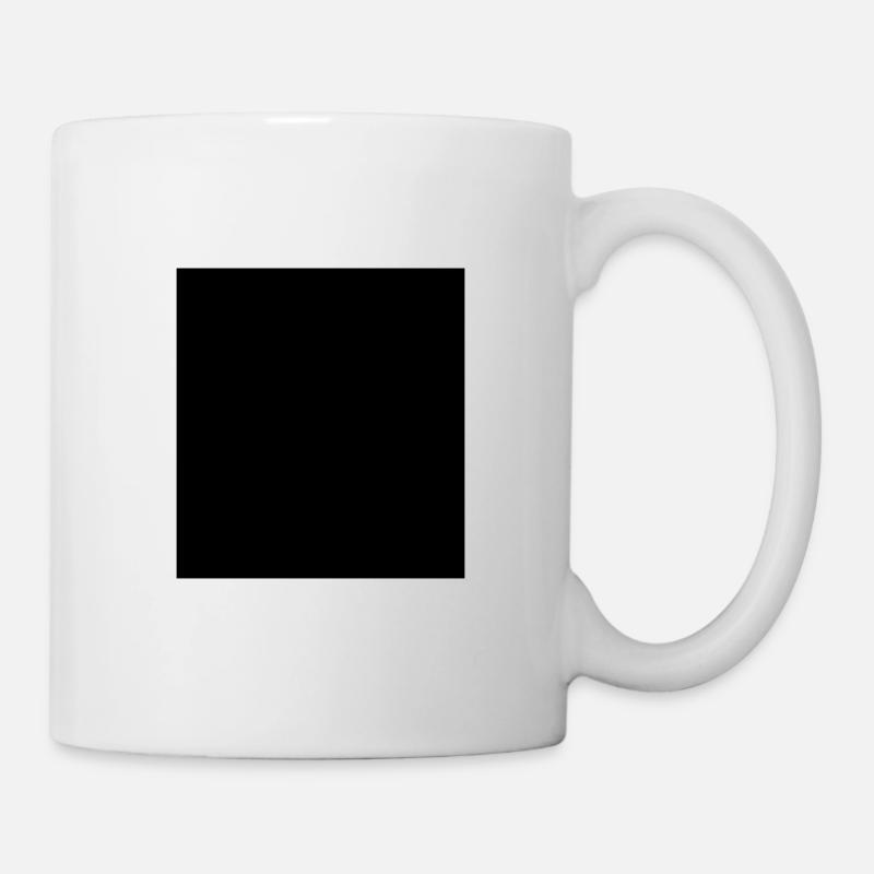 Rectangle noir vecteur - Mug blanc - blanc