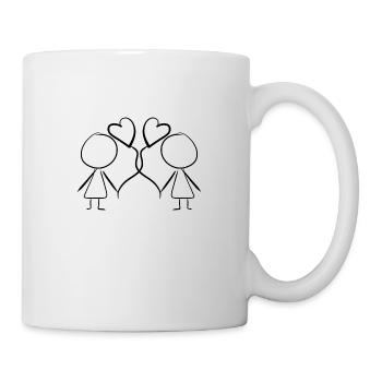 Amitié du cœur - Mug blanc - blanc - Droite
