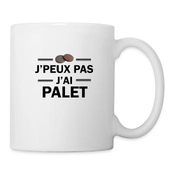 je peux pas j'ai palet - Mug blanc - blanc - Droite