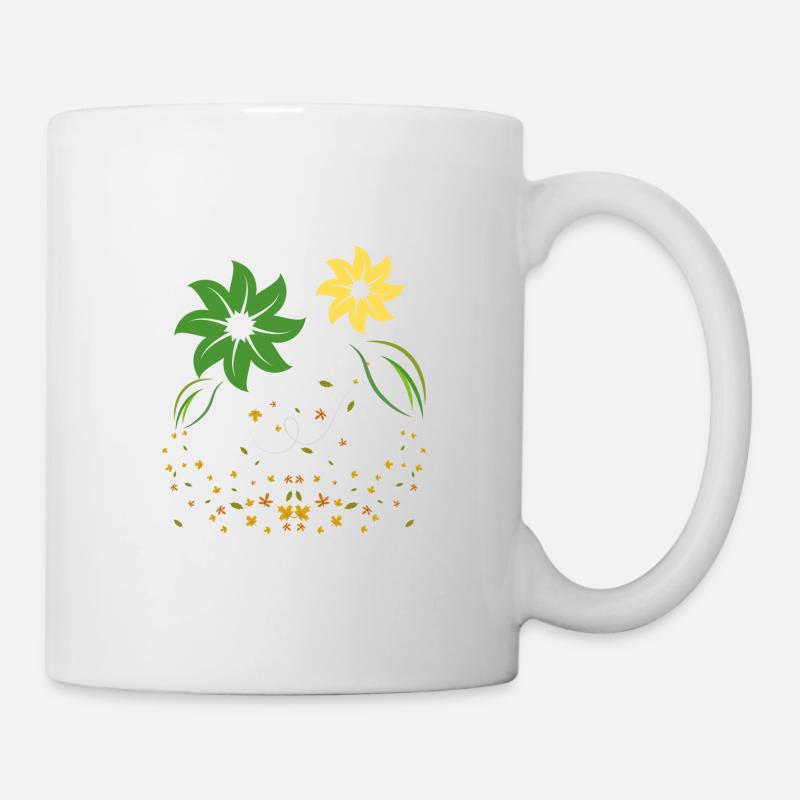 Fleurs automnales - Mug blanc - blanc