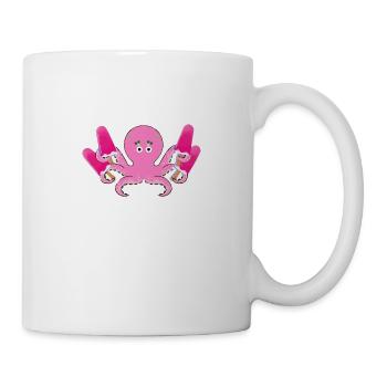 Tintenfisch,eis,eis am stil , sommer, wassereis, c - Tasse - Weiß - Rechts