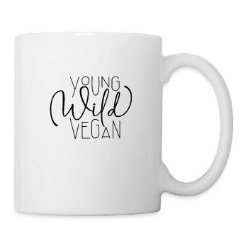 Young, Wild, Vegan - Vegan Power, Vegan Live - Mug - white - Right