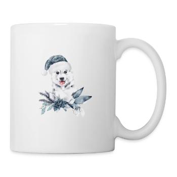 Huskybaby Portrait mit Santa Hat - Tasse - Weiß - Rechts