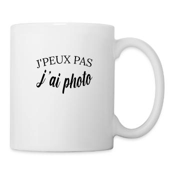 J'peux pas j ai photo humour photographe - Mug blanc - blanc - Droite