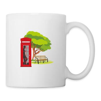 Telefonzelle im Park - Tasse - Weiß - Rechts