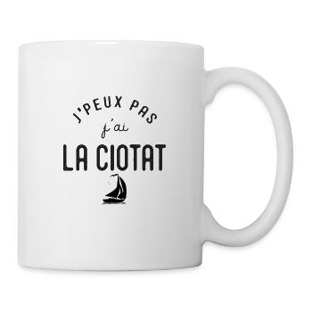 La Ciotat J peux pas j ai La Ciotat bateau voilier - Mug blanc - blanc - Droite