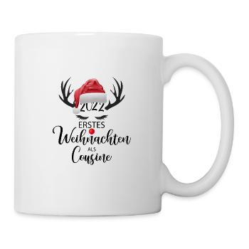 Rudolf Erstes Weihnachten als Cousine - Tasse - Weiß - Rechts