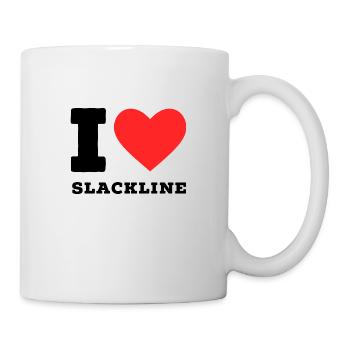 I love slackline - Mug - white - Right