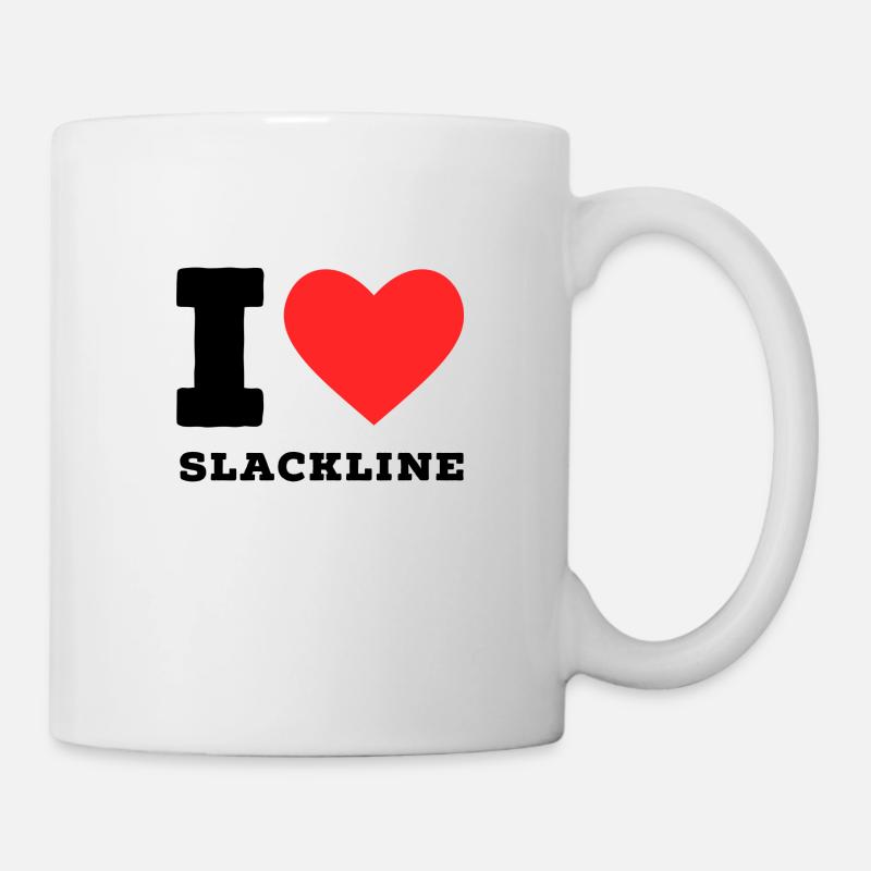 I love slackline - Mug - white