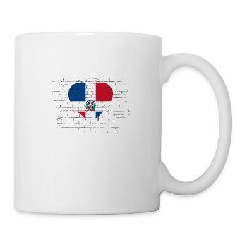 Dominikanische Republik Flagge Dom Rep Fahne Reise - Tasse - Weiß - Rechts