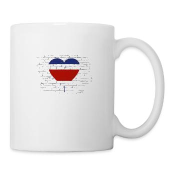 Costa Rica Flag Used Look Flag Vintage Home - Mug - white - Right