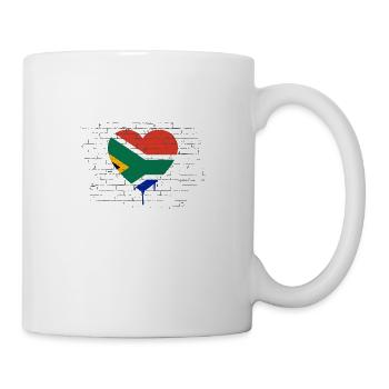 Drapeau de l’Afrique du Sud Drapeau sud-africain - Mug blanc - blanc - Droite