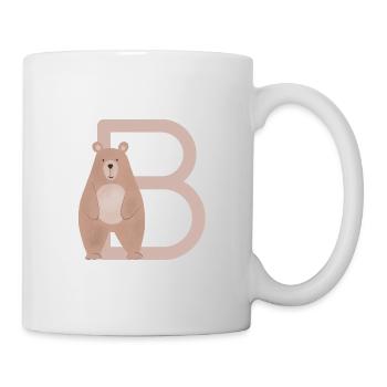 B - BEAR - ABC, Alphabet, Letter, Animal, Name - Mug - white - Right
