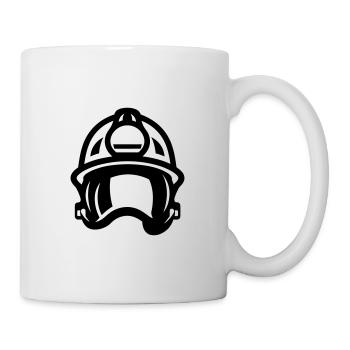 firefighter's helmet - Mug - white - Right