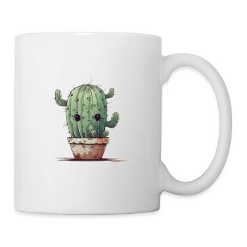 Kaktus Pflanze Geschenkidee - Tasse - Weiß - Rechts