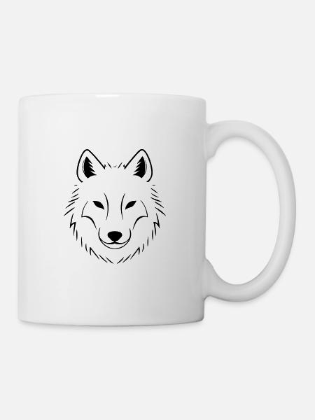 Wolf - Tasse - Weiß