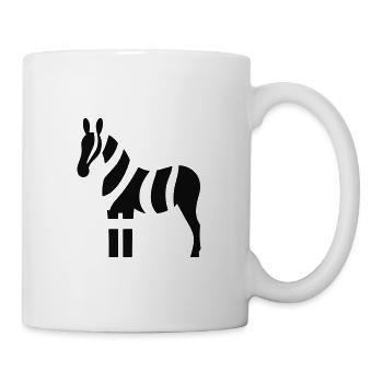Zebra - Tasse - Weiß - Rechts