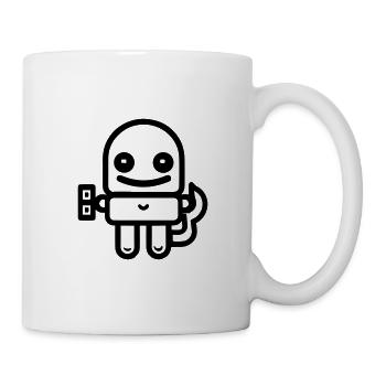 Petit robot - Mug blanc - blanc - Droite