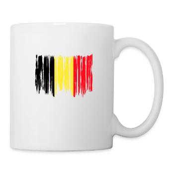 Belgium Flag Vintage Belgian Flag Distressed Look - Mug - white - Right