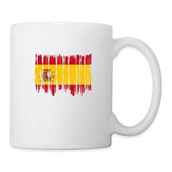 Spain Flag Vintage Spanish Flag Distressed Look - Mug - white - Right