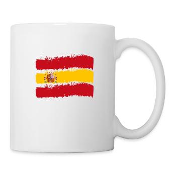 Spain Flag Vintage Spanish Flag Distressed Look - Mug - white - Right