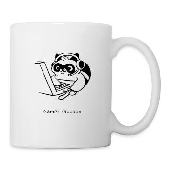 Raccon Types Gamer Raton laveur - Mug blanc - blanc - Droite