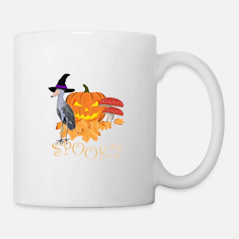 Schuhschnabel Vogel Halloween Spooky - Tasse - Weiß